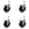 Service Caster 5 Inch Phenolic Swivel 12mm Threaded Stem Caster Set with Total Lock Brake SCC-TSTTL20S514-PHR-M1215-4 - alternate 1